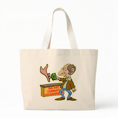 Big Fat Greedy Government Taking Our Money Tote Bags by WhiteTiger_LLC