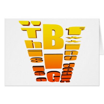 BIG Fing Deal Vertical Trans Card by thesoapbox