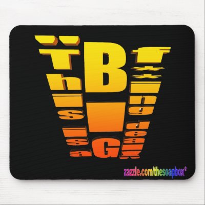 BIG Fing Deal Vertical Trans Mousepads by thesoapbox