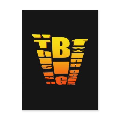 BIG Fing Deal Vertical Trans Postcard by thesoapbox