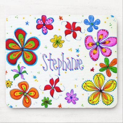 Big Flowers Artistic Mousepad by pamdicar