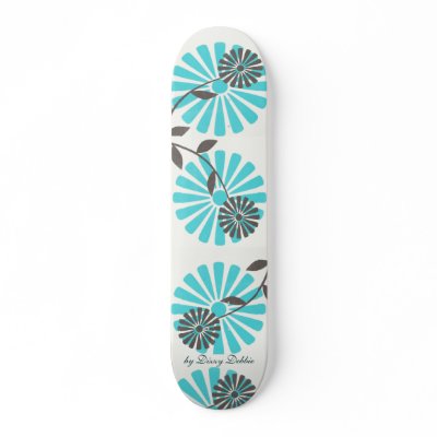 Big Flowers Skateboard by DizzyDebbie
