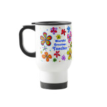 Big Flowers, World's Greatest Teacher Template Mug