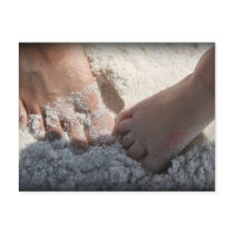 Big Foot Little Foot at the Beach Florida gulf