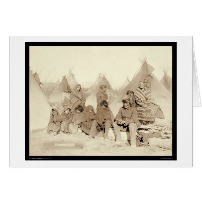 Big Foot Miniconjou Indian Camp SD 1891 Greeting Card by lc_grabill
