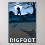 Big Foot walking through Golf Course Posters