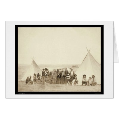 Big Foot's Indian Tipi Camp SD 1890 Greeting Card by lc_grabill