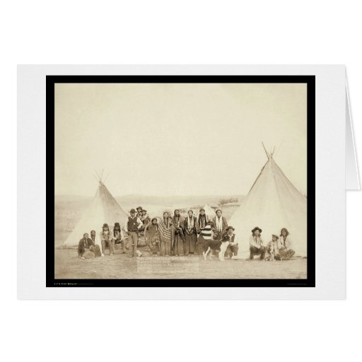 Big Foot's Indian Tipi Camp SD 1890 Greeting Card
