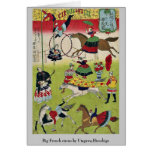 Big French circus by Utagawa,Hiroshige Cards