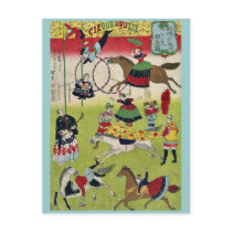 Big French circus by Utagawa,Hiroshige Postcard