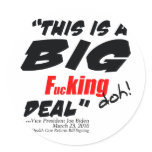Big Fucking Deal Round Stickers