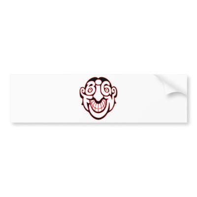 Big Fun Optical Illusion Bumper Sticker by illusionwear