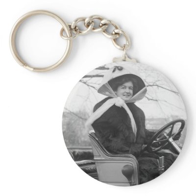 Big Fur Coat, early 1900s Keychains by Photoblog
