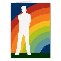 big gay rainbow coming out announcement cards