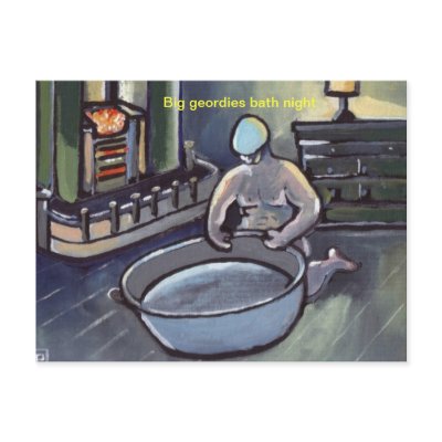 (BIG GEORDIES BATH NIGHT) POST CARD by sword42