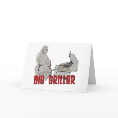 Big Girl Griller Birthday Cards by mrreds