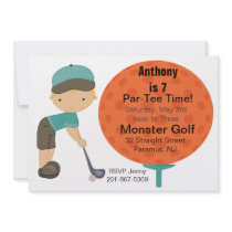 Big Golf Ball Boys Party Invitation