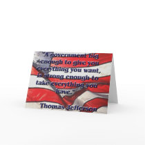 Big Government Quote by Jefferson Greeting Cards