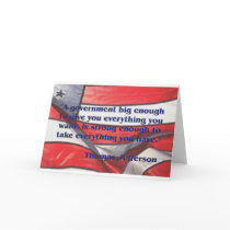 Big Government Quote by Jefferson Greeting Card