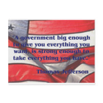 Big Government Quote by Jefferson Postcard
