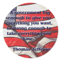 Big Government Quote by Jefferson Sticker