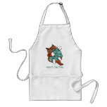 Big Green Bow - kitten has found another bow Apron
