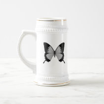 Big Grey & Black Butterfly Coffee Mug