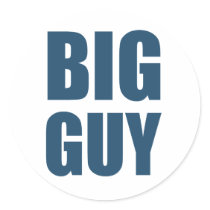 Big Guy Round Stickers