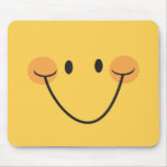 Big happy smile on bright yellow mousepad