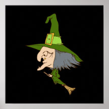 Big Head Witch Poster