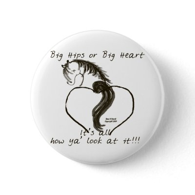 Big Heart Cartoon Horse Buttons by Cartoon_Corral