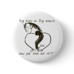 Big Heart Cartoon Horse buttons