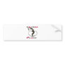 Big Heart Cartoon Horse with Red Bumper Sticker