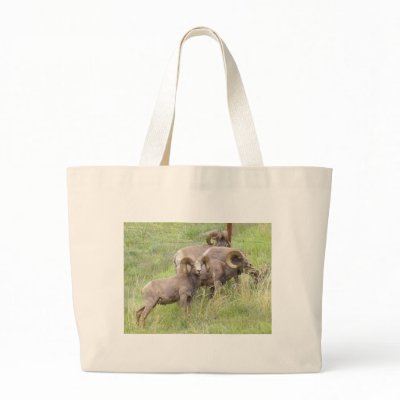 Big Horn Sheep Feeding Tote Bags by BillsAdventures