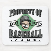 Big Kid Baseball Camp Black Helmet Mousemat