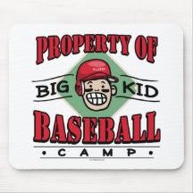 Big Kid Baseball Camp Red Helmet Mouse Pads