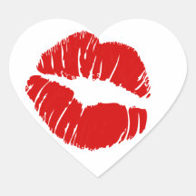 Big large lips kiss giant lips huge kissing mouth heart stickers