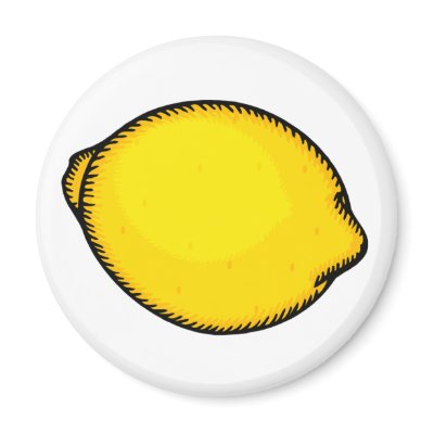 Big Lemon Refrigerator Magnet by TotallyRandom
