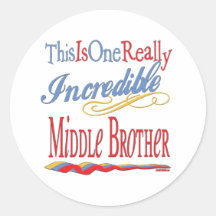 Big, Little, Middle Brother Gifts Stickers