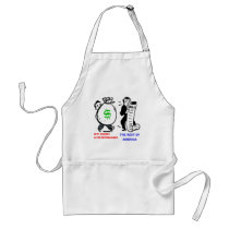 Big Moneybags Mitt Romney versus average Americans Apron
