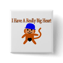Big Monkey Heart Buttons