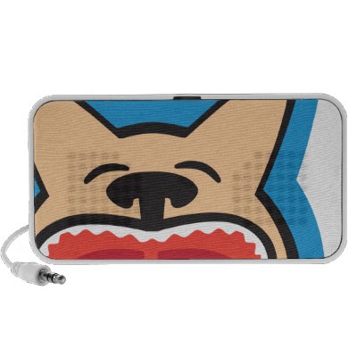Big Mouth Biff (cropped) Laptop Speakers by BifftheDog