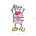 big mouth funny monster stickers