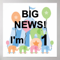 Big News Circus 1st Birthday T-shirts and Gifts
