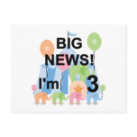 Big News Circus 3rd Birthday Tshirts and Gifts Post Card