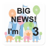 Big News Circus 3rd Birthday Tshirts and Gifts Stickers