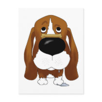 Big Nose Basset Hound Post Cards