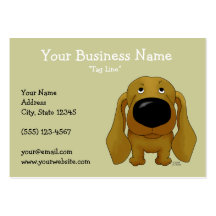 Big Nose Dachshund Business Card