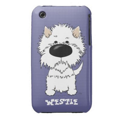 Big Nose Westie Iphone 3 Cases by NothinButtDogs