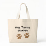 Big Pawprints Bull Terrier Grandpa Tote Bag